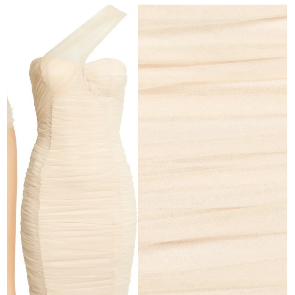 LAVISH ALICE RUCHED ONE SHOULDER DRESS